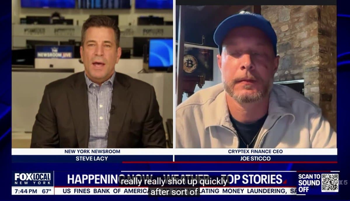 Huge thank you to @fox5ny for having Joe on live tonight to talk digital asset markets. Zoom out.